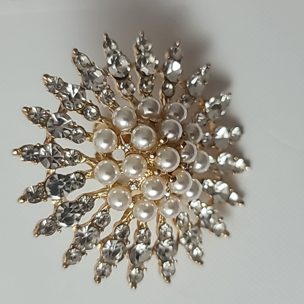 New Pearl Statement Adjustable Ring - image 1